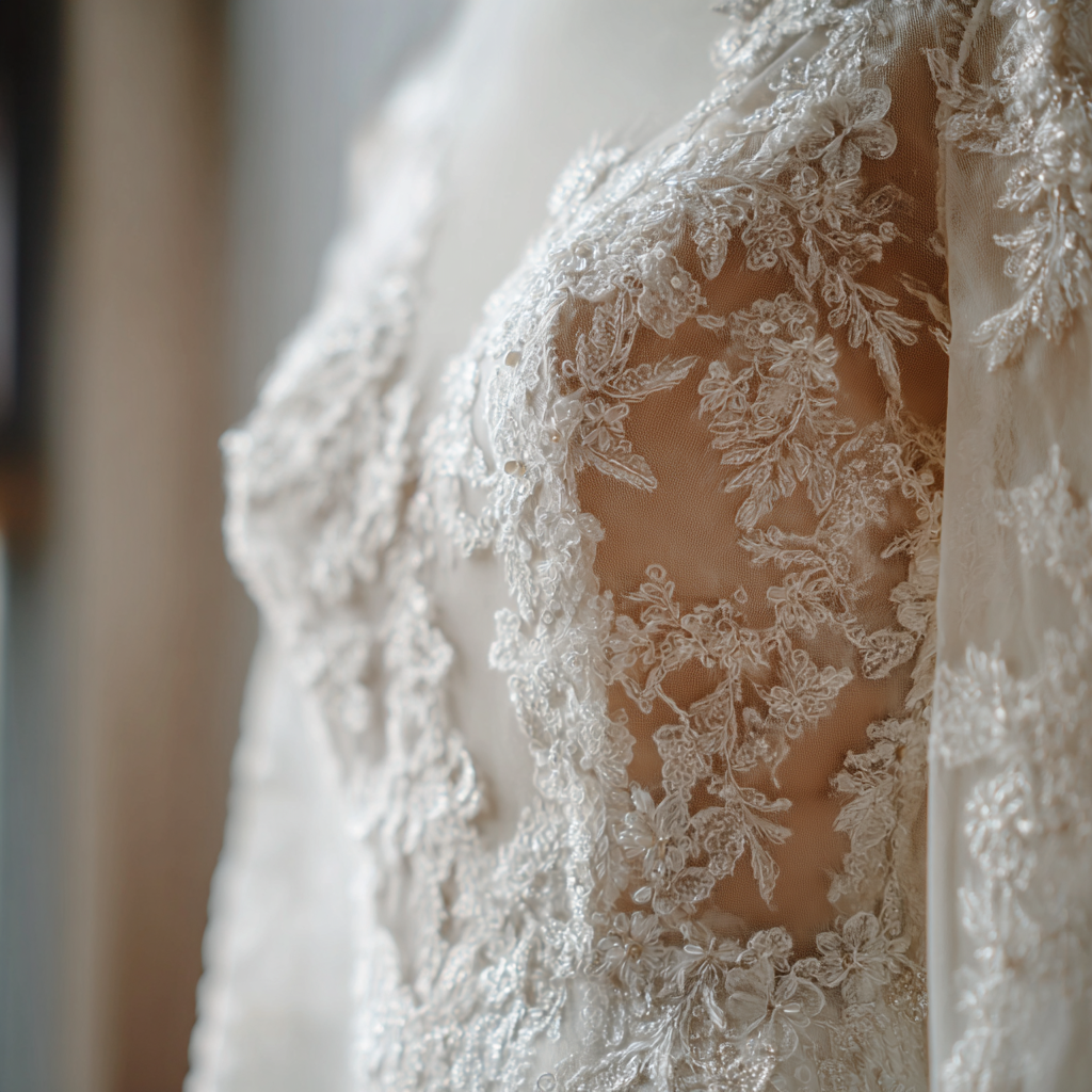 이탈리안 실크 새틴 바이어스 컷 클로즈업